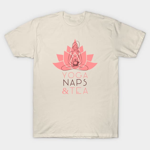 Yoga Naps Tea T-Shirt by Octeapus